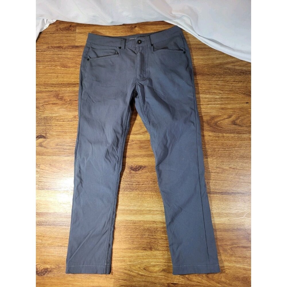 Western Rise AT Slim‎ Pants Men 30x29 Gray Stretch Nylon 5 Pocket